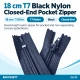 Cep Fermuarı Naylon 18 cm T7 Siyah Dipli - ENC0018T7, dayanıklı naylon malzemeden üretilmiş, 18 cm uzunluğunda, siyah dipli