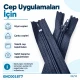 Cep Fermuarı Naylon 18 cm T7 Siyah Dipli - ENC0018T7, dayanıklı naylon malzemeden üretilmiş, 18 cm uzunluğunda, siyah dipli