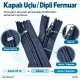 Cep Fermuarı Naylon 18 cm T7 Siyah Dipli - ENC0018T7, dayanıklı naylon malzemeden üretilmiş, 18 cm uzunluğunda, siyah dipli