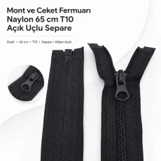 Jacket and Coat Zipper Nylon 65 cm / 25.59 in N5 Separating ENC0065T10