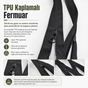 67 cm Tip 10 TPU Kaplamalı Suya Dayanıklı Combi Fermuar ENC0067SG