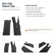 70 cm N5 Reverse Nylon Coil Separating Jacket Zipper in Black, ideal for jackets, coats, and outerwear