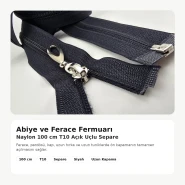 100 cm / 39.37 in N5 Nylon Coil Open-End Separating Zipper for Evening Dresses and Ferace EPR00100T10