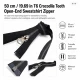50 cm T6 Kemik Timsah Diş Sweat Fermuarı Açık Uçlu Separé EPR0050T6TMS, sweatshirt ve hafif dış giyim için ideal, pratik