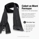 Ceket ve Mont Fermuarı Kemik 60 cm T6 Açık Uçlu Separe Siyah 322 EPR0060T6