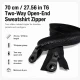 70 cm T6 Kemik Sweat Fermuarı Combi Alttan Açılır EPR0070T6C, açık uçlu separé model, çocuk montu ve sweatshirtlerde
