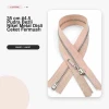 35 cm / 13.78 in #4.5 Open-End Jacket Zipper, Powder Pink Tape, Nickel-Finish Metal Teeth ZPM0035D45