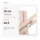 35 cm Tip 4,5 Pudra Bezli Nikel Metal Dişli Ceket Fermuarı ZPM0035D45, mont ve ceketlerde kullanılmak üzere tasarlanmış