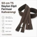 Hırka, Yelek ve Dış Giyim Fermuarı Naylon 50 cm T5 Dipli Kahverengi ZPS0050T5K