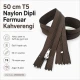 50 cm T5 Naylon Dipli Fermuar Kahverengi, hırka ve yelek gibi dış giyim ürünlerinde kullanıma uygun