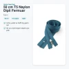 Hırka, Yelek ve Dış Giyim Fermuarı Naylon 50 cm T5 Dipli Mavi ZPS0050T5M