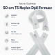 Hırka, Yelek ve Dış Giyim Fermuarı Naylon 50 cm T5 Dipli Optik Beyaz