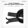 Mont ve Ceket Fermuarı Naylon 74 cm T10 Açık Uçlu Separe Siyah ZPS0074T10