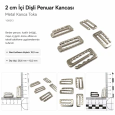 Kanca Toka 2 cm İçi Dişli Penuar Kancası Y00013