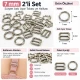 7 mm Zamak Sütyen Askı Ayar Tokası ve Halkası 2'li Set PIR700007Z