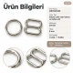 8 mm Zamak Sütyen Askı Ayar Tokası ve Halkası 2'li Set PIR700008Z