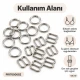 8 mm Zamak Sütyen Askı Ayar Tokası ve Halkası 2'li Set PIR700008Z