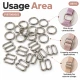 8 mm Zamak Sütyen Askı Ayar Tokası ve Halkası 2'li Set PIR700008Z