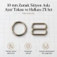 10 mm Zamak Sütyen Askı Ayar Tokası ve Halkası 2'li Set PIR700010Z