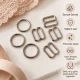 10 mm Zamak Sütyen Askı Ayar Tokası ve Halkası 2'li Set PIR700010Z