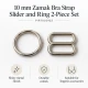 10 mm Zamak Sütyen Askı Ayar Tokası ve Halkası 2'li Set PIR700010Z