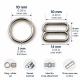 10 mm Zamak Sütyen Askı Ayar Tokası ve Halkası 2'li Set PIR700010Z