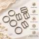 10 mm Zamak Sütyen Askı Ayar Tokası ve Halkası 2'li Set PIR700010Z
