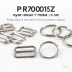 15 mm / 0.59 in Zamak Bra Strap Slider and Ring 2-Piece Set PIR700015Z