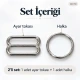 15 mm / 0.59 in Zamak Bra Strap Slider and Ring 2-Piece Set PIR700015Z