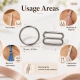 15 mm / 0.59 in Zamak Bra Strap Slider and Ring 2-Piece Set PIR700015Z