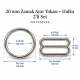 20 mm Zamak Sütyen Askı Ayar Tokası ve Halkası 2'li Set PIR700020Z