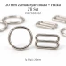 20 mm Zamak Sütyen Askı Ayar Tokası ve Halkası 2'li Set PIR700020Z
