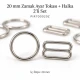 20 mm Zamak Sütyen Askı Ayar Tokası ve Halkası 2'li Set PIR700020Z