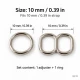 10 mm Zamak Mayo Model Sütyen Askı Ayar Tokası ve Halkası 2'li Set PIR701010Z