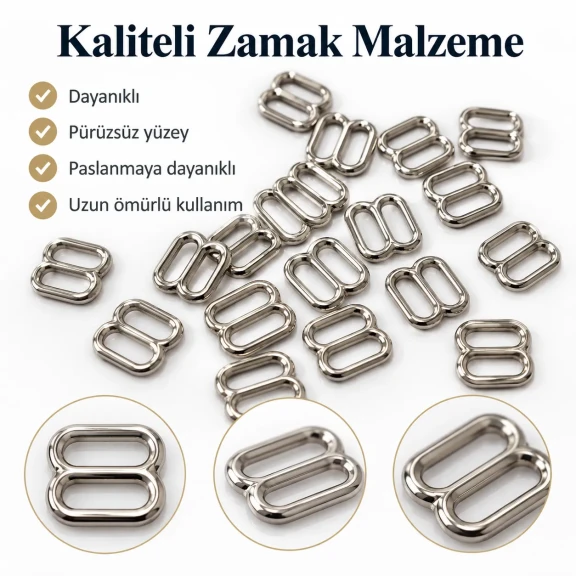 7 mm / 0.28 in Zamak Bra Strap Slider PIR710007Z