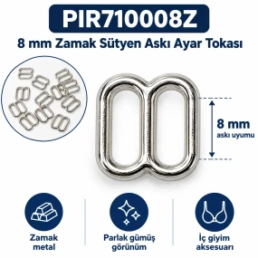 8 mm Zamak Sütyen Askı Ayar Tokası PIR710008Z
