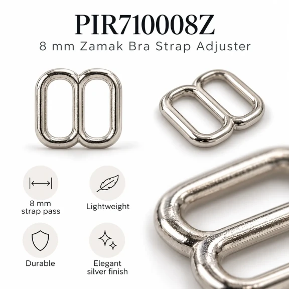 8 mm Zamak Sütyen Askı Ayar Tokası PIR710008Z