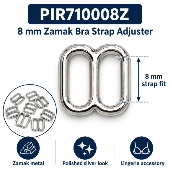 8 mm Zamak Sütyen Askı Ayar Tokası PIR710008Z