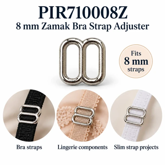 8 mm Zamak Sütyen Askı Ayar Tokası PIR710008Z