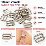 10 mm Zamak Sütyen Askı Ayar Tokası PIR710010Z