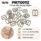 11 mm / 0.43 in Zamak Bra Strap Slider PIR710011Z