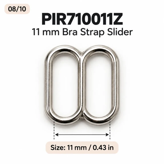 11 mm / 0.43 in Zamak Bra Strap Slider PIR710011Z