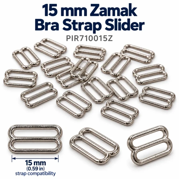 15 mm Zamak Sütyen Askı Ayar Tokası PIR710015Z