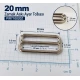 20 mm Zamak Sütyen Askı Ayar Tokası PIR710020Z