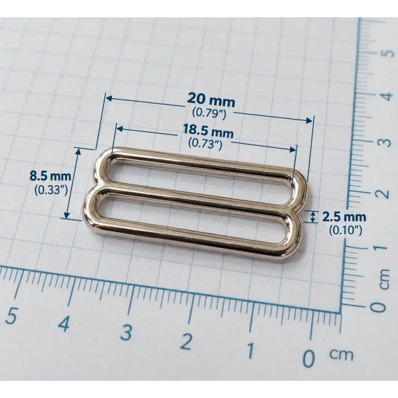 20 mm Zamak Sütyen Askı Ayar Tokası PIR710020Z