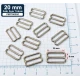 20 mm Zamak Sütyen Askı Ayar Tokası PIR710020Z