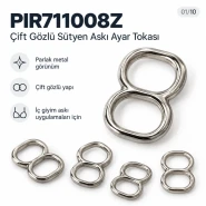 8 mm Zamak Çift Gözlü Sütyen Askı Ayar Tokası PIR711008Z