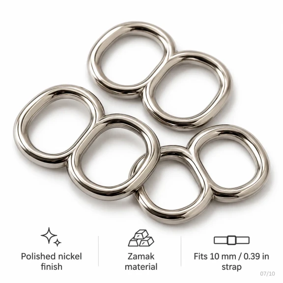 10 mm Zamak Mayo Model Sütyen Askı Ayar Tokası PIR711010Z