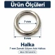 7 mm / 0.28 in Zamak Bra Strap Ring PIR720007Z