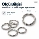 11 mm / 0.43 in Zamak Bra Strap Ring PIR720011Z